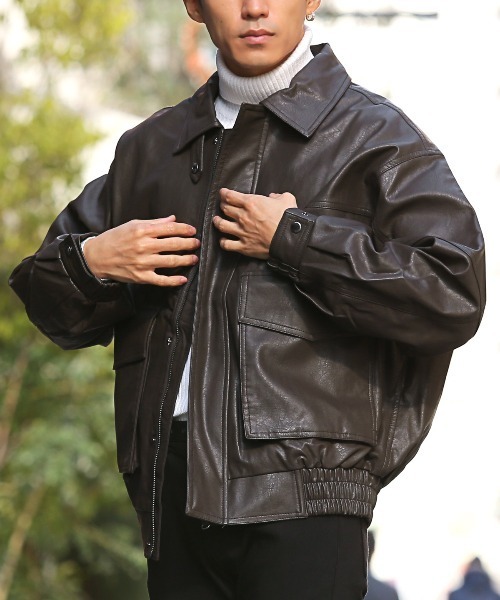 セール】A2タイプPUレザーブルゾン（ブルゾン）｜LUXSTYLE（ラグ