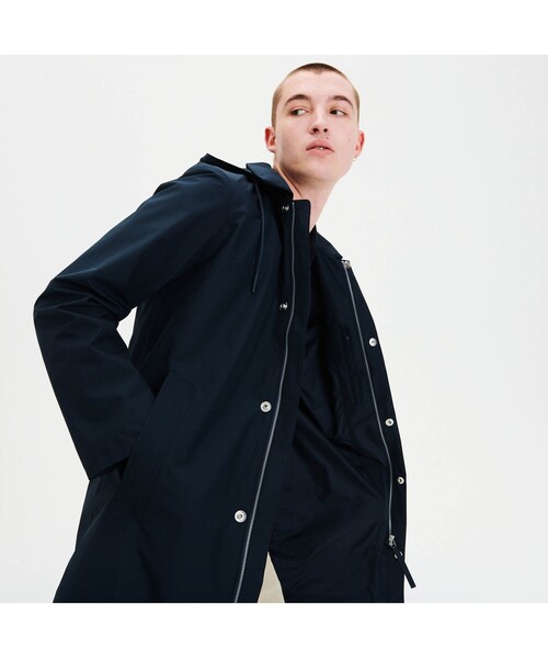 AIGLE（エーグル）の「ゴアテックス フード付きステンカラーコート