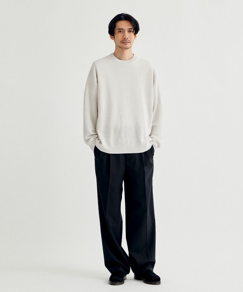 セール】【ATON/エイトン】HEMP KNIT CREWNWCK SWEATER/ヘンプニット