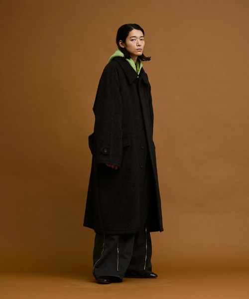 Wool Blend Shaggy Over Coat / ウールブレンドシャギーオーバーコート