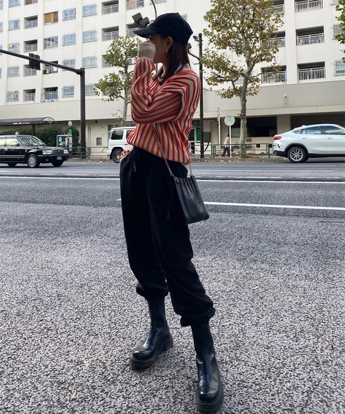 Ameri（アメリ）の「SWELL STRIPE KNIT（ニット/セーター）」 - WEAR