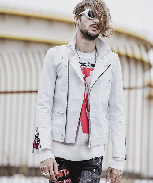 NO ID.（ノーアイディ）の「mj6133-ｶｳﾚｻﾞｰｾﾐｱﾆﾘﾝｻｲｸﾛﾝﾀｲﾌﾟWﾗｲﾀﾞｰｽJKT