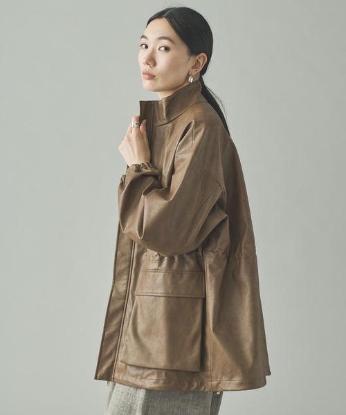 Curensology(カレンソロジー)/ヴィンテージフェイクレザーコート