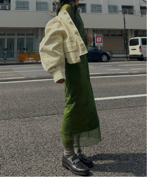 Ameri（アメリ）の「MILITARY CURVE BLOUSON（ミリタリージャケット