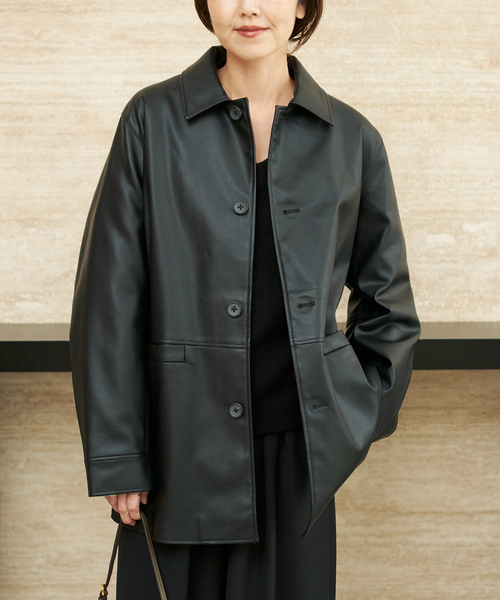 セール】Leather Like Car コート（その他アウター）｜Plage