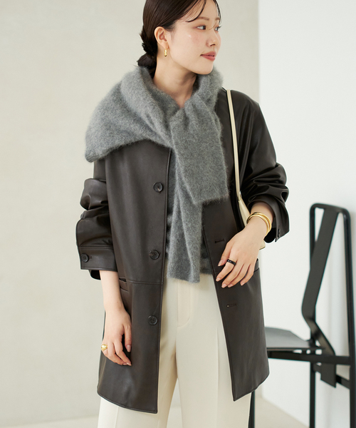 セール】Leather Like Car コート（その他アウター）｜Plage