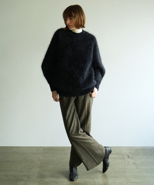 CLANE（クラネ）の「BULKY SLEEVE ANGORA KNIT TOPS（ニット/セーター