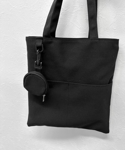 ZOZOTOWN限定】Simple canvas tote bag / ミニポーチ付きシンプル