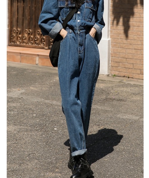 デニムオールインワンパンツつなぎ（つなぎ/オールインワン）｜ANOTHER