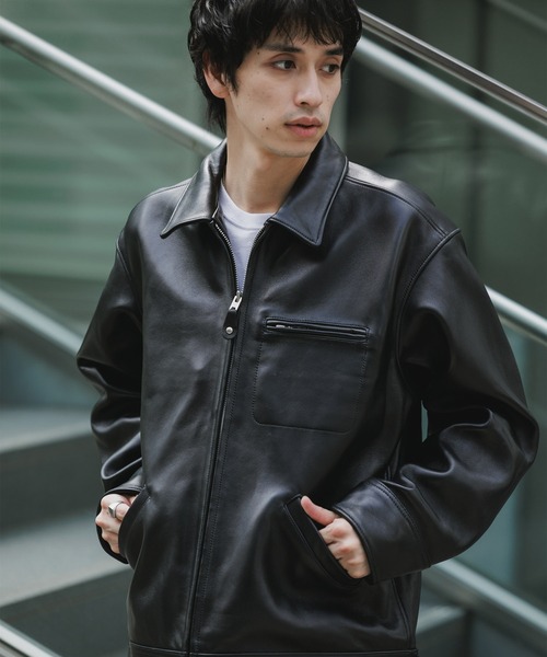 schott（ショット）の「Schott/ショット LEATHER TRACKER JACKET