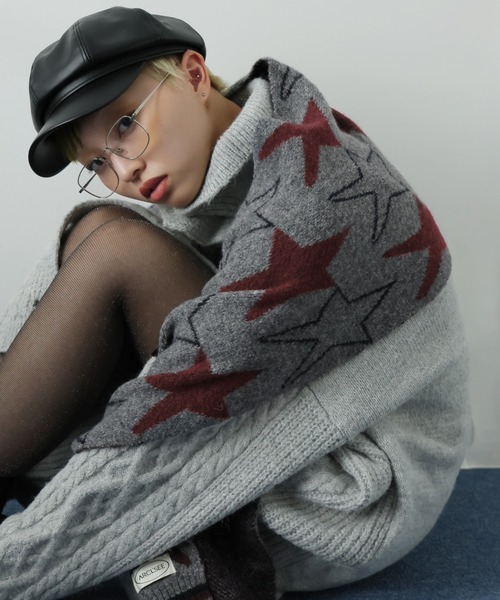 セール】星柄ニットマフラー（マフラー）｜Ulysses（ユリシス）の