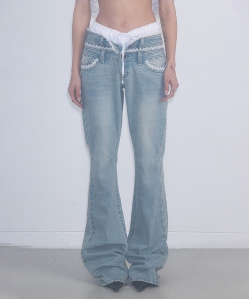 Double Waist Boots Cut Denim（デニムパンツ）｜SCULPTOR（スカルプ