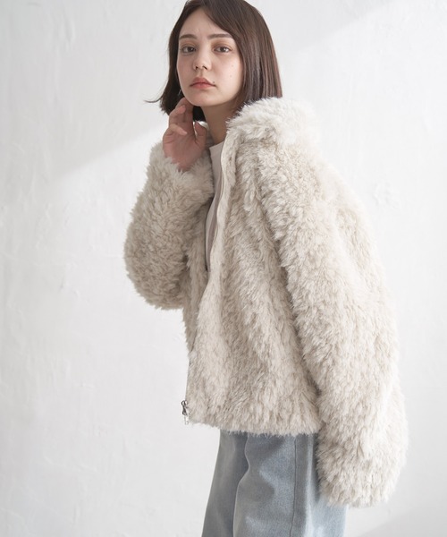 セール】フェイクファーショートジャケット（その他アウター）｜notch