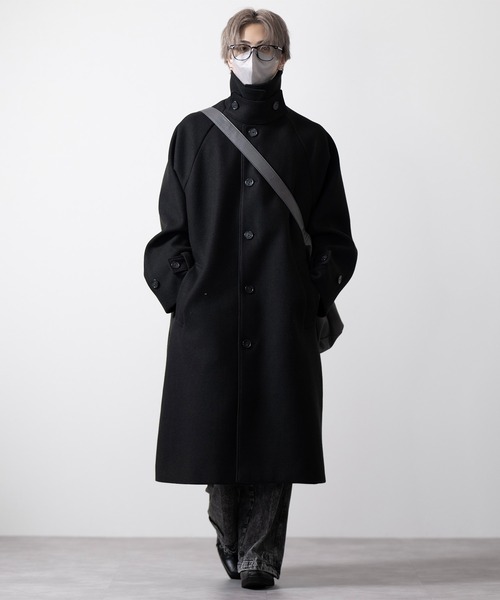CLEL】Tech Melton Loose Soutien Collar Coat/テックメルトン ルーズ