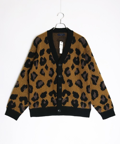 セール】レオパード柄オーバーサイズニットカーディガン（カーディガン