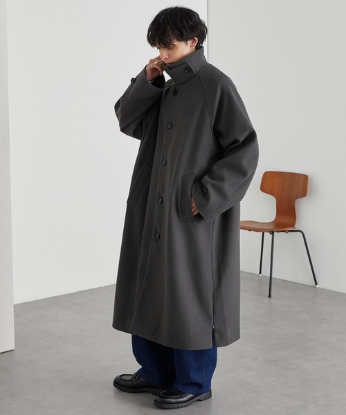 【冬向けメルトン素材】 ドゥルカマラ ステンカラー オーバーサイズコート 1 Dulcamara（ドゥルカマラ） ステンカラーコート コート メルトンBig
