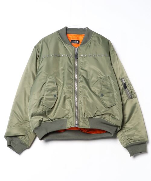 AFB（エーエフビー）の「AFB/エーエフビー/PUFFER STUDDED BOMBER（MA