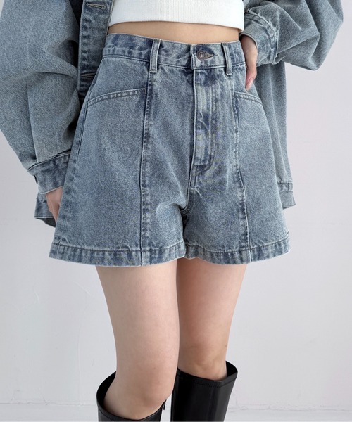 セール】Denim デザインショートパンツ 320077（デニムパンツ