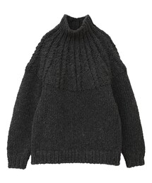 CLANE（クラネ）の「WIDE CHECK HAND KNIT（ニット/セーター）」 - WEAR