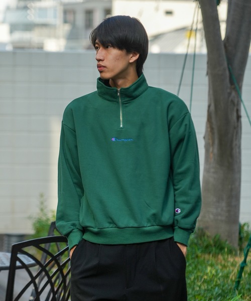 CHAMPION/チャンピオン】HALF ZIP SWEATSHIRT 裏起毛 ハーフジップ