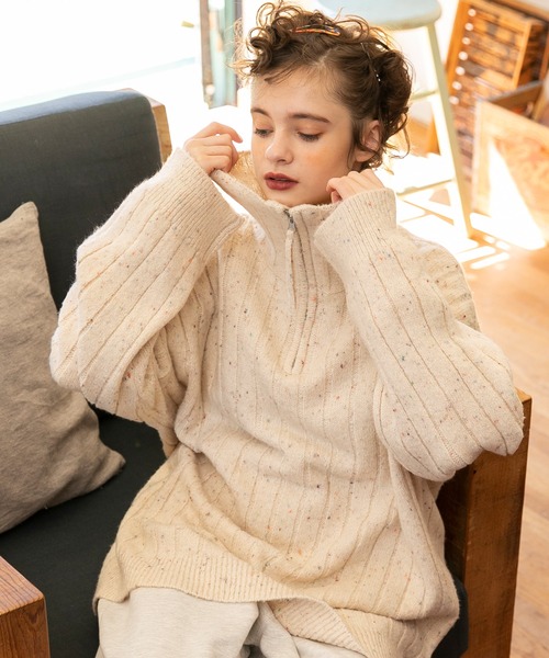 forksy.（フォルクシー）の「【forksy.】ネップハーフジップセーラー