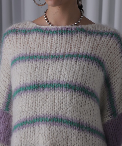 mici（ミチ）の「(mici)モヘアミックスオーバーニット（ニット