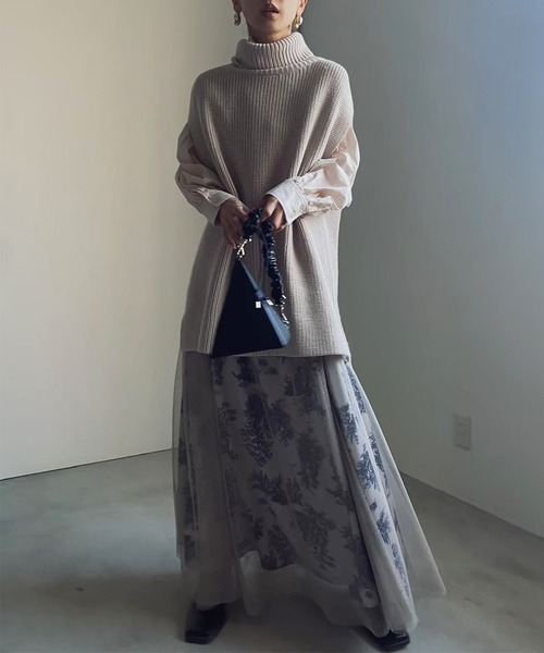 Ameri（アメリ）の「AVA DOT TULLE LAYERED SKIRT（スカート）」 - WEAR