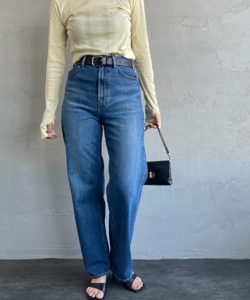 セール】[YANUK/ヤヌーク] LEA ハイウエストボーイズストレートデニム