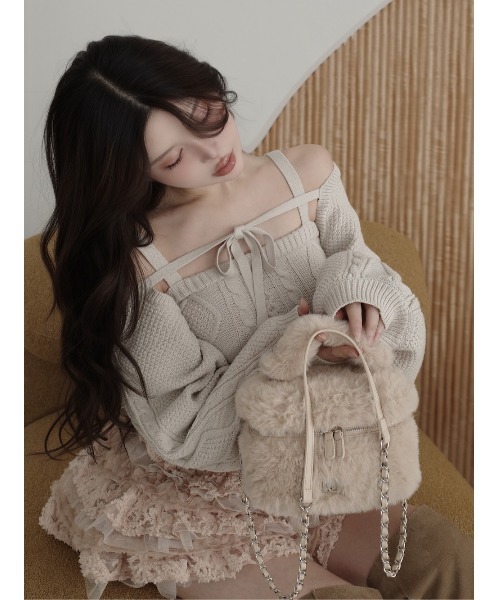 ランダムフリルニットセットアップ（セットアップ）｜Darich