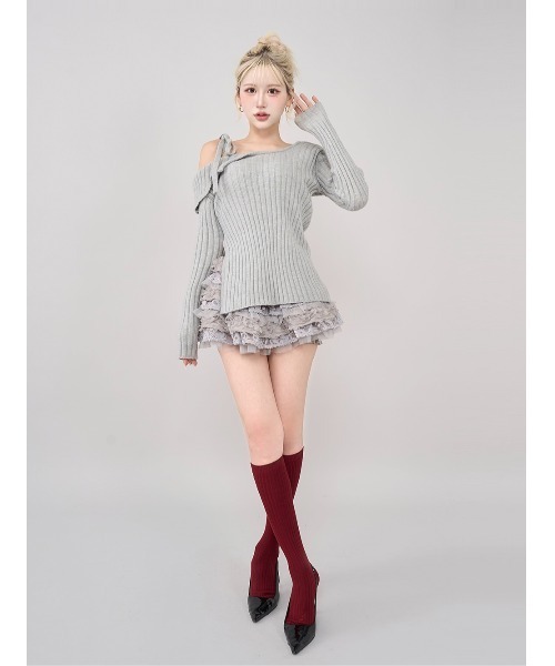 ランダムフリルニットセットアップ（セットアップ）｜Darich