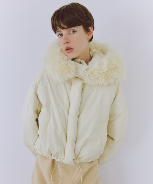 SNIDEL（スナイデル）の「フードファーショートダウン（ダウン