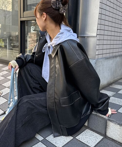 セール】ヴィンテージライクレザージャケット（ブルゾン）｜CIAOPANIC