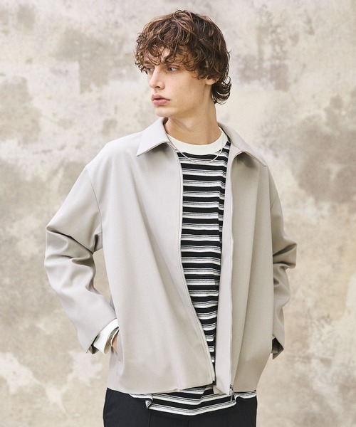 PUBLIC TOKYO 含浸ウールギャバダブルジップブルゾン パブリック