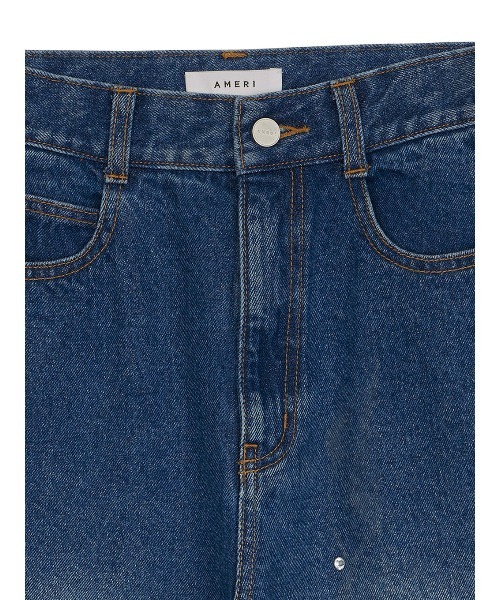 Ameri（アメリ）の「JEWEL BIJOU WIDE DENIM（デニムパンツ）」 - WEAR