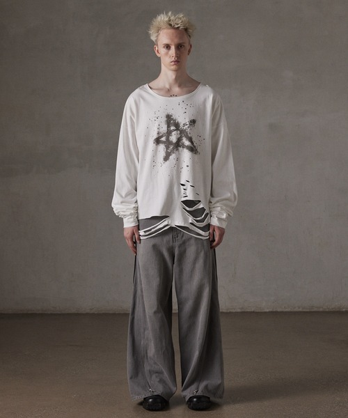 GRANCY（グランシー）の「【GRANCY】LinestoneDesign Graphic Damage
