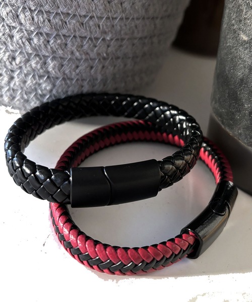 PUレザー 編み込み ブレスレット（ブレスレット）｜Port（ポート）の