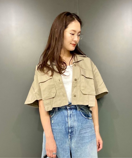 DIESEL（ディーゼル）の「レディース ミリタリーシャツ クロップド丈