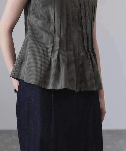 サステナブル】タックフレアジレブラウス（シャツ/ブラウス）｜ADAM ET