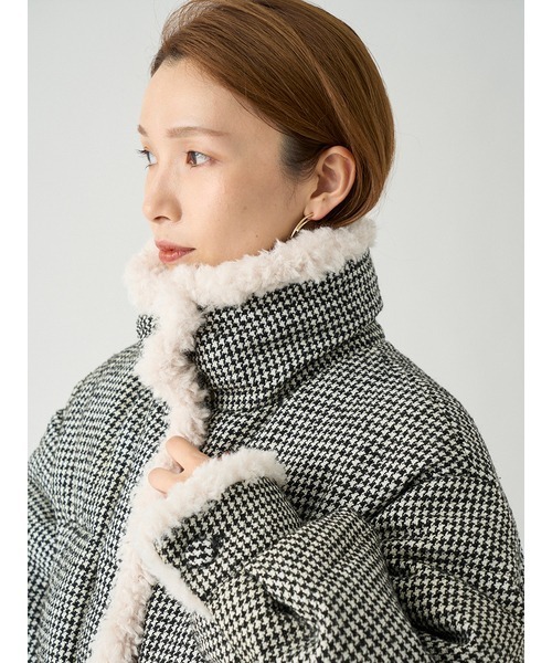 SNIDEL（スナイデル）の「ツイードミドルコート（ダウンジャケット