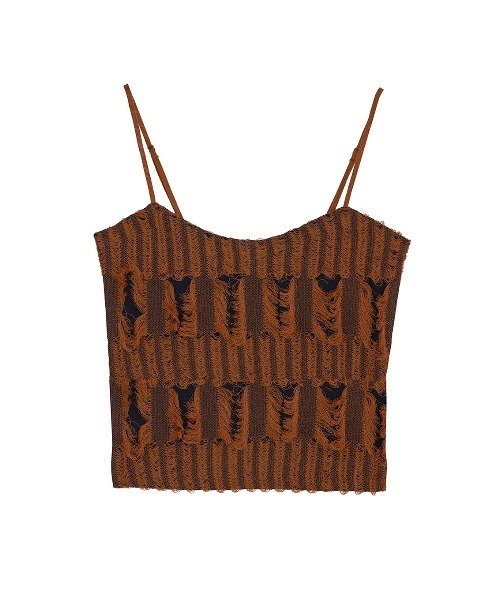 Ameri（アメリ）の「MANY WAY JACQUARD SHORT KNIT TOP（ニット