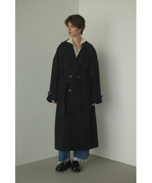BLACK BY MOUSSY（ブラックバイマウジー）の「wool trench coat(ウール