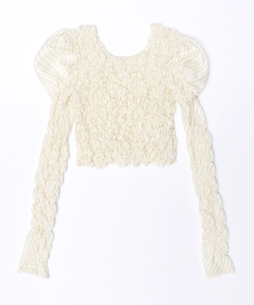 MAISON SPECIAL（メゾンスペシャル）の「Shirring Puff Sleeve Tops