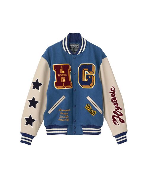 TURN THE MUSIC UP刺繍 スタジャン（スタジャン）｜HYSTERIC GLAMOUR