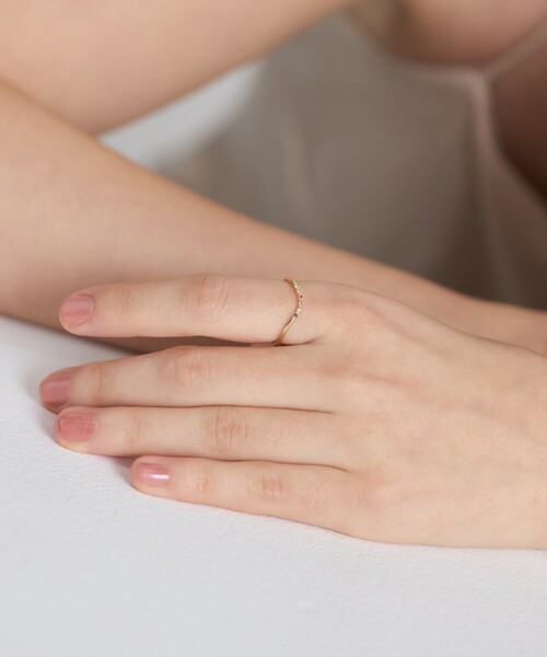 ete（エテ）の「○[レインボー] K10YG パピヨン リング（リング）」 - WEAR