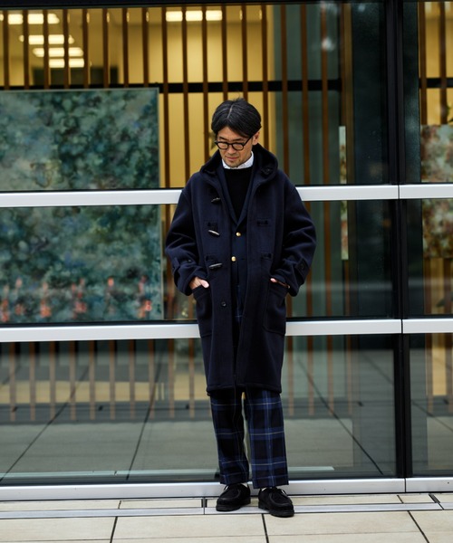 AUBERGE × Brilla per il gusto / TREVOR ネイビー ウール ダッフル
