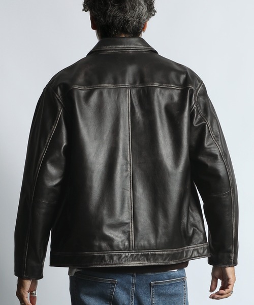 SINGLE RIDERS JACKET：シープスキンレザー シングルライダース