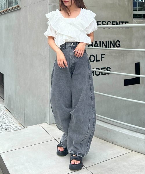 INGNI（イング）の「デニムカーブパンツ(セットアップ対応)（デニム