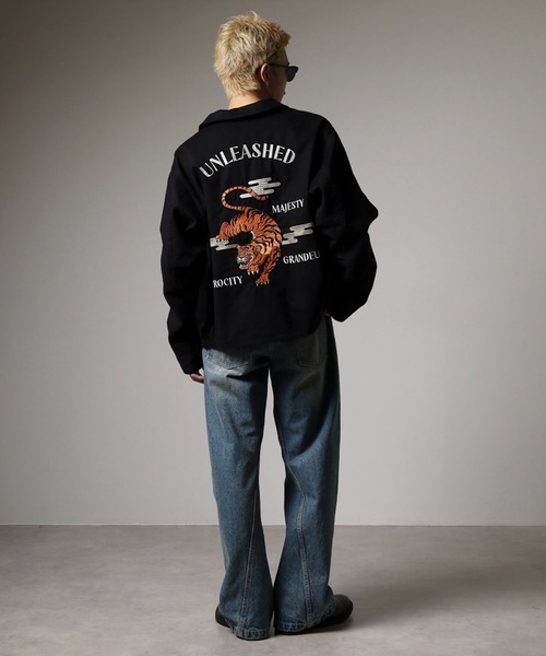 セール】JUNGLESTOTM 虎刺繍スカジャン スーベニアジャケット unisex