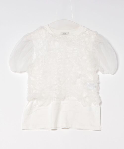 CLANE（クラネ）の「CLANE TULLE VEST LAYERED TOPS（Tシャツ