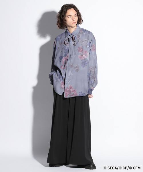 プロジェクトセカイ×ZOZOTOWN ノーバディーフラワープリントシャツHARE